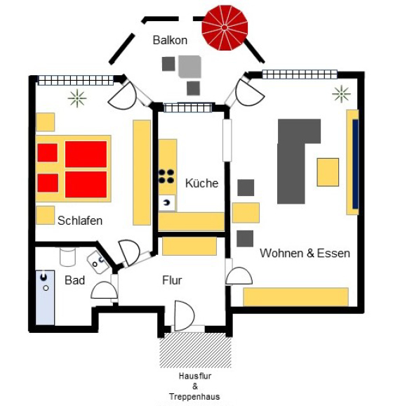 *Gepflegte 2- Zimmerwohnung mit Balkon!*